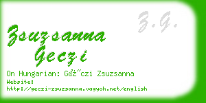 zsuzsanna geczi business card